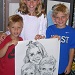 Caricature by Bernie of 3 Children